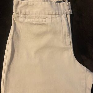 Women’s Briggs New York Beige Cotton-Blend Pants 16P